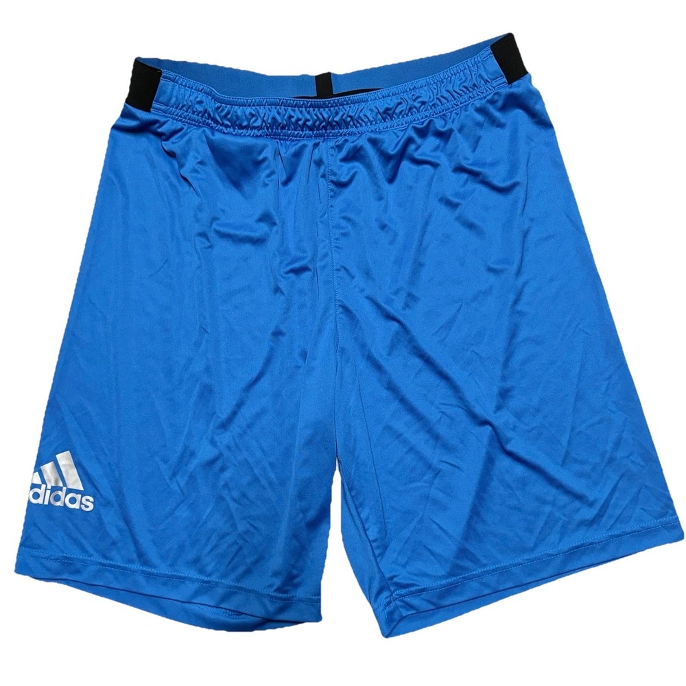 Adidas Messi Climalite Soccer Shorts Mens L Blue Performance Athletic Training